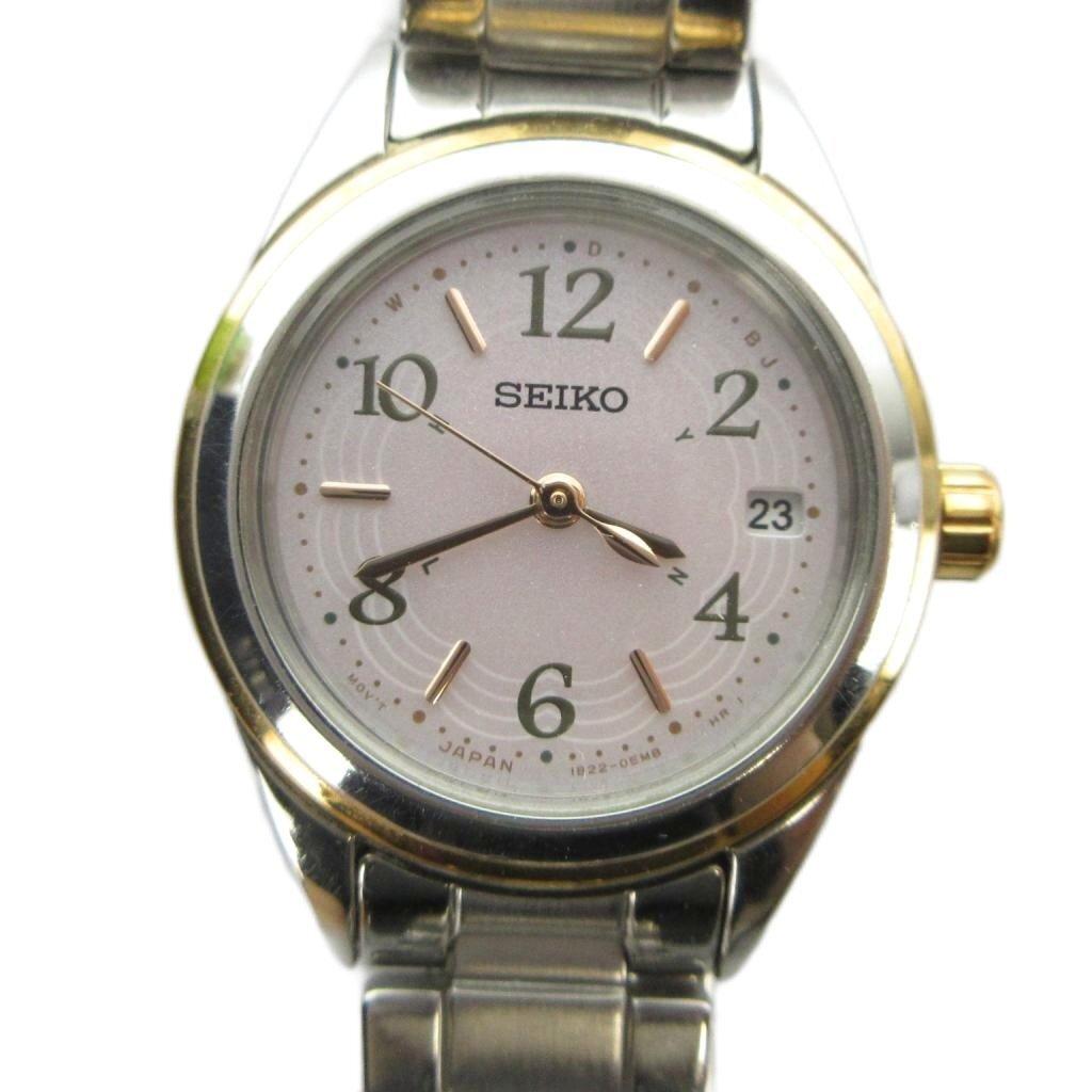 SEIKO Lukia Solar mit Kalender und Datum Silber 1b22-0CD0 Uhr, Angetrieben, Anzeige, Ton, Damen GY11/ MQ