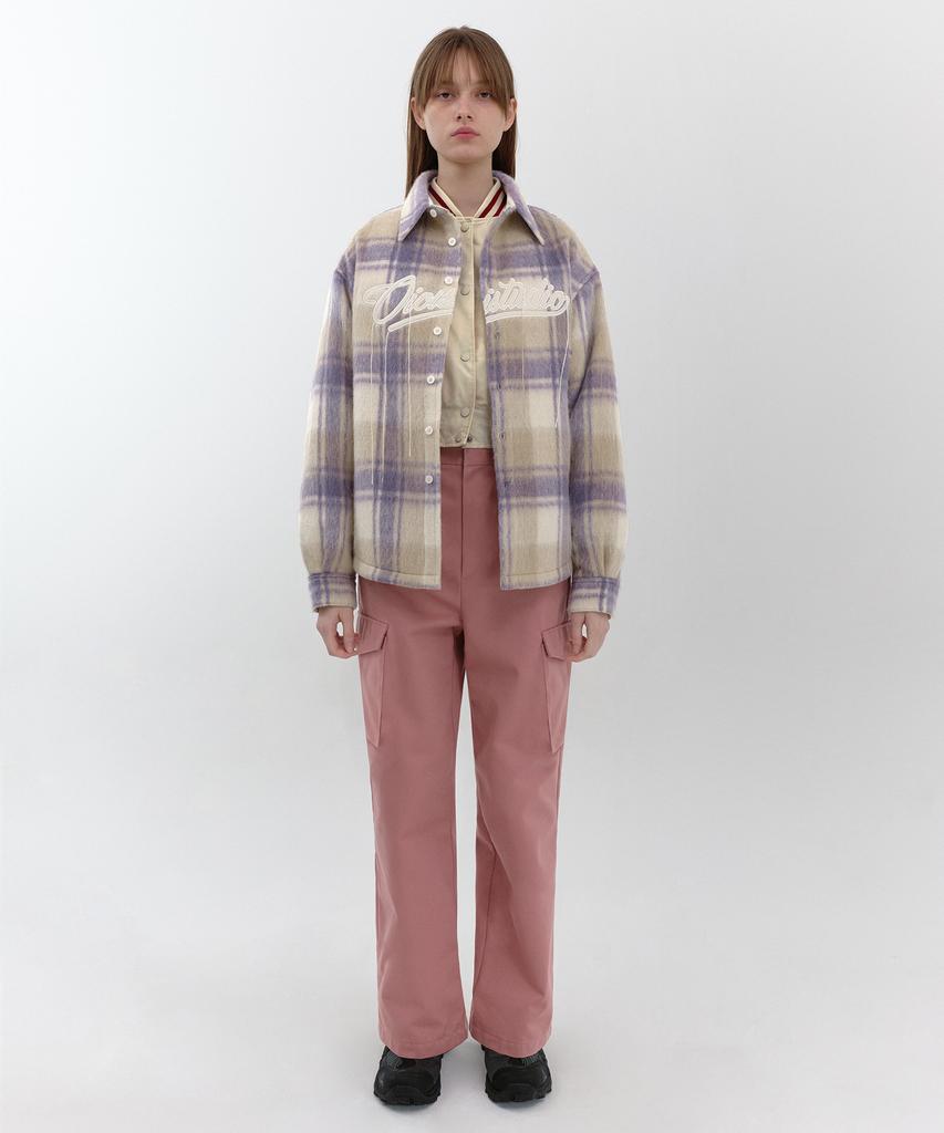 OIOI COLLECTION Folded Low-Rise Cargo Pants_Pink