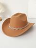 Western Europe and America cowboy top hat men's and women's casual cowboy hat small top hat fashion felt hat