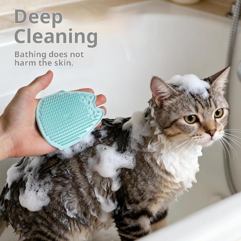 Pet Cat Dog Scratch Itches Brush Comb Cat Bath Brush Glove Hair Fur Grooming Massage Brush Hair Remover Cleaning Tool Cat Toy