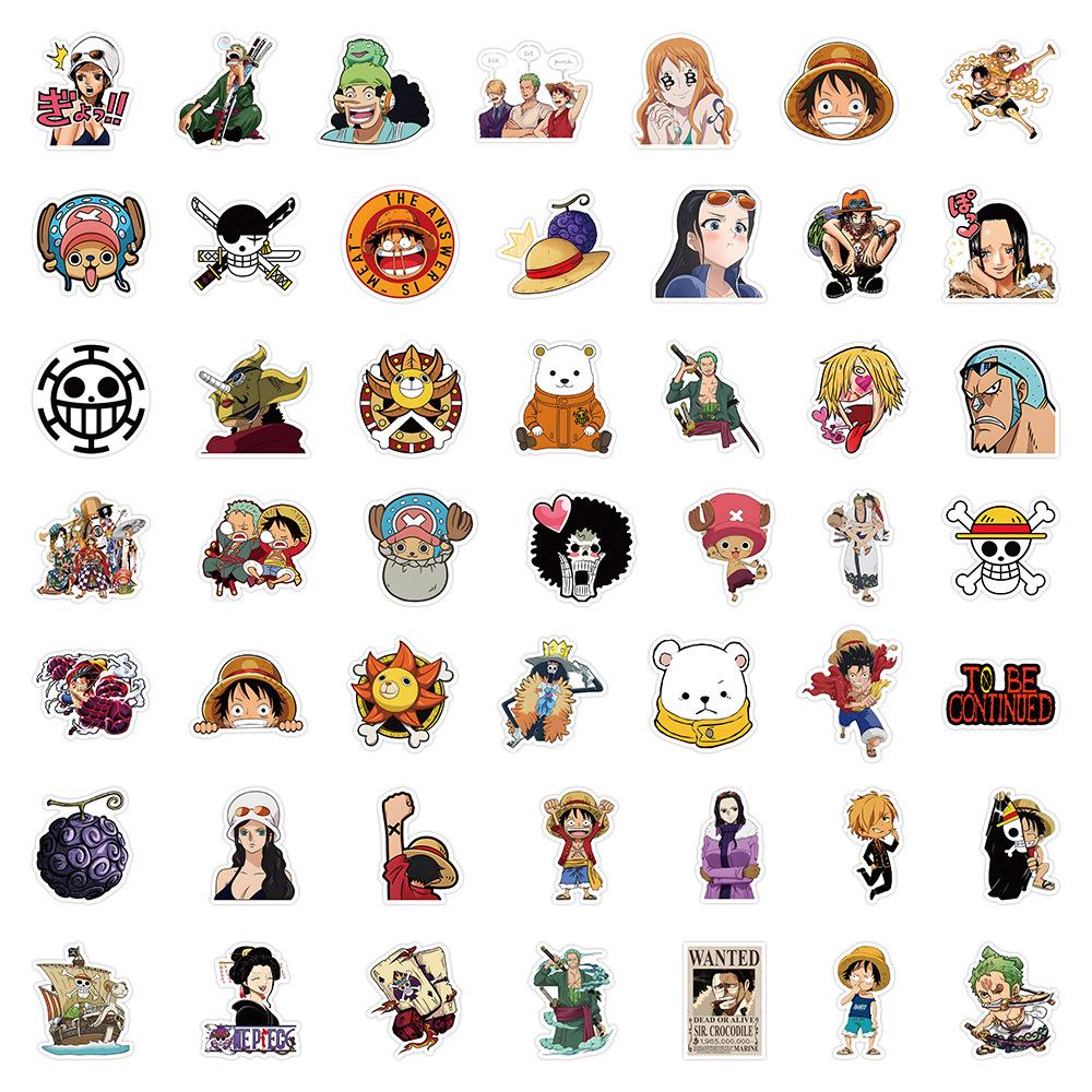 10/30/50pcs Cartoon One Piece Stickers Anime Luffy Zoro Decals DIY Guitar Notebook Motorcycle Phone Cool Graffiti Sticker Decor