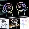 2Pcs Car Mocking Despicable Funny Middle Finger Stickers Glass Side Window Bumper Comic Reflective Stickers Car Decoration
