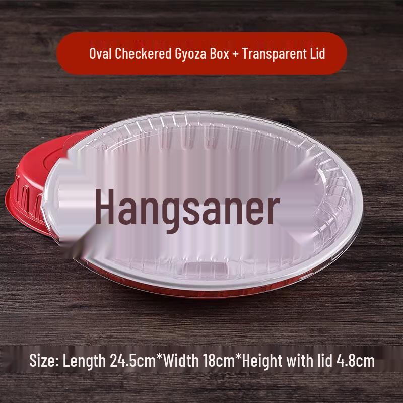 

Miao Jiayi Thickened Disposable Oval Dumpling Takeaway Boxes with Clear Lids