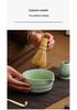Japanese Ceramic Matcha Tool Set: Spout Bowl & Hundred-Bristle Whisk for Tea Ceremony