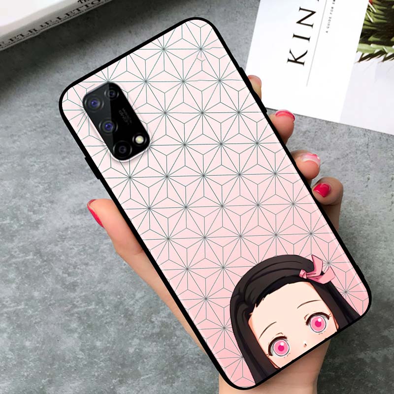 Demon Slayer Anime for OPPO Realme V15 X5 X3 X50 X7 X2 C17 C11 C3 C2 7 7i 6 6S 6i 5 Narzo 20 Pro Black Phone Case