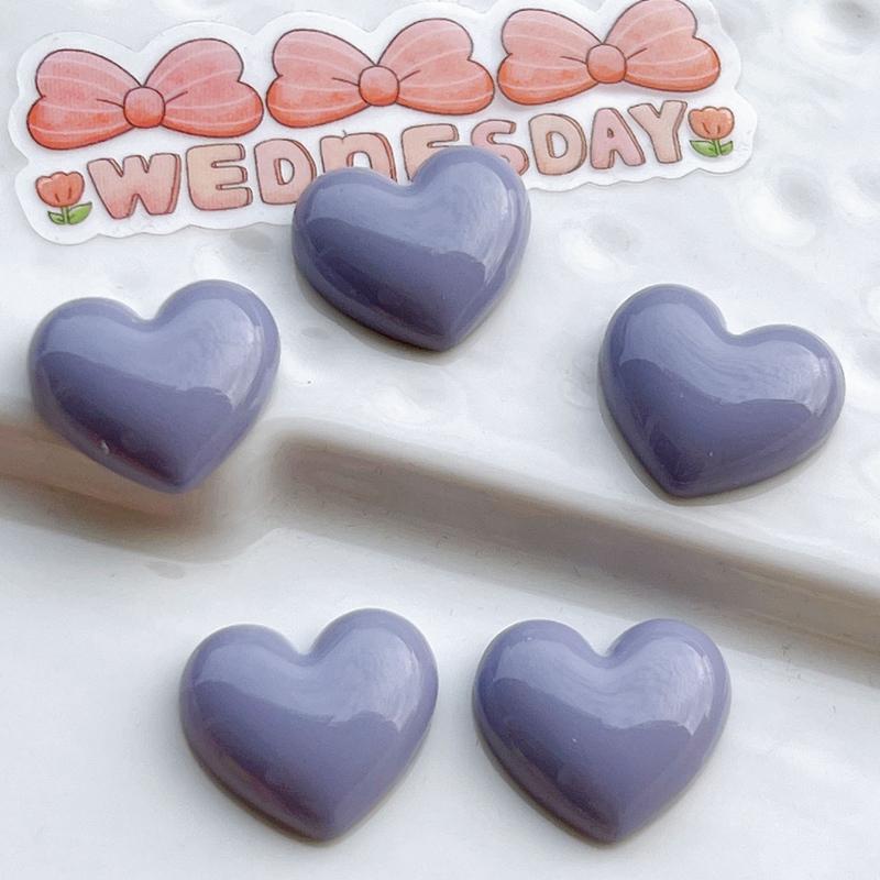 10 Pcs New Kawaii Cartoon Sweet Multicolor Peach Heart Resin Scrapbook Diy Decorative Hair Clip, Pendant Jewelry Parts A83