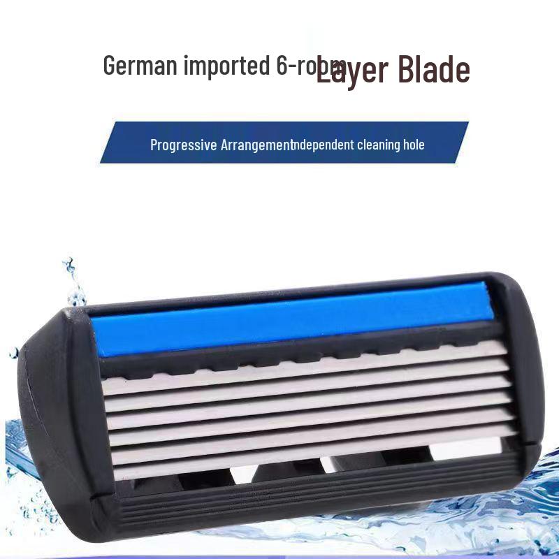 Men's Six-Layer Anti-Scratch Razor with German Craftsmanship - Stainless Steel Blades
