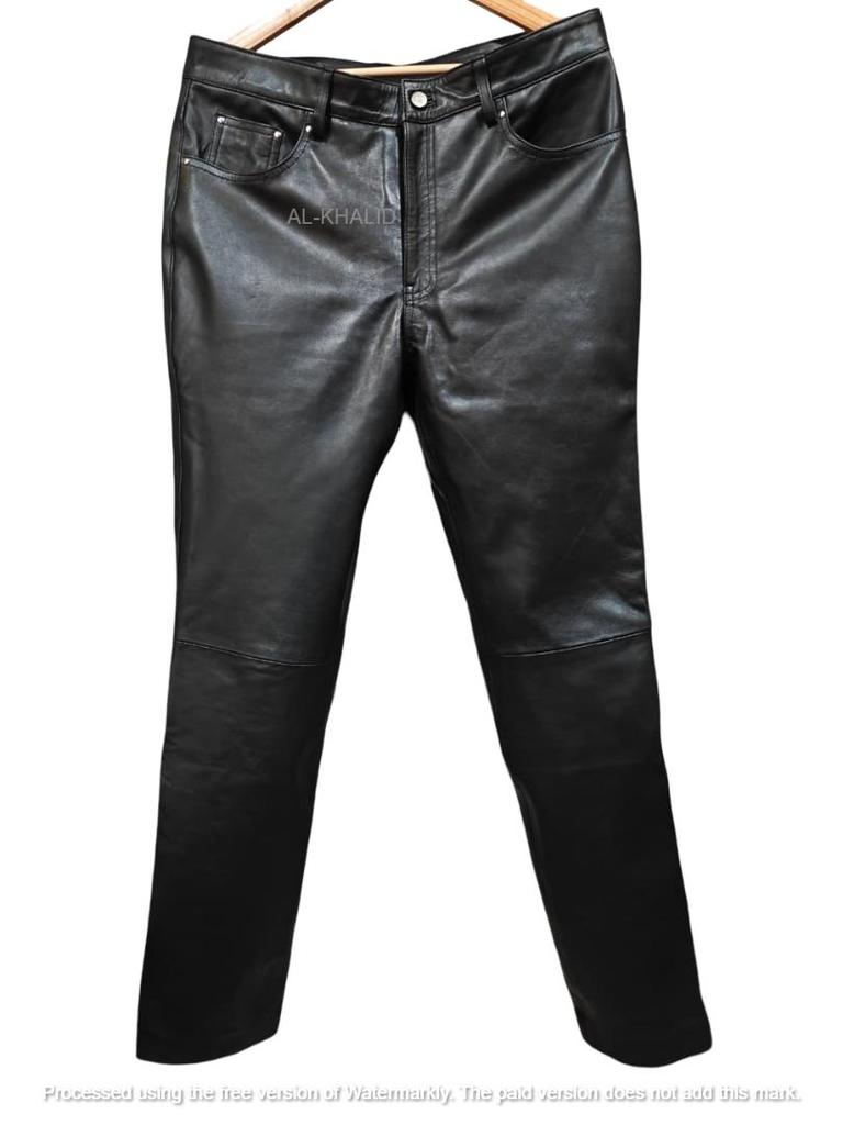 Men's Leather Pants Stylish Black Casual Biker Party Wear Genuine Lambskin Handmade