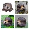 Floating Otters Decorations for Pond Yard Floating Pool Animal Otters Statue