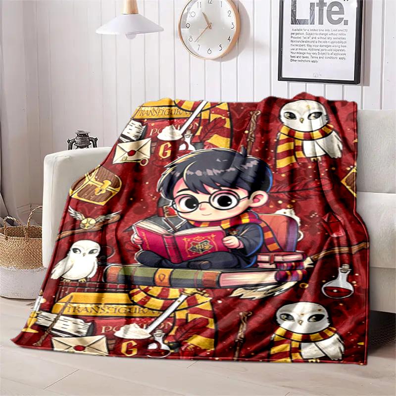 1PC science fiction themed Harry Potter printed blanket, all season lightweight home office outdoor nap multifunctional blanket