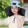 USB Charging Children's Solar Fan Hat Adjustable Summer Cooling Hat  Mountaineering