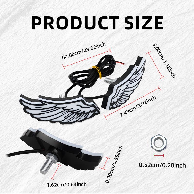 Motorcycle Led Wing Shape Eagle Eyes Light Rear Tail Lamp Decorative Light Creative Flashing Indicator Blinker Signal Light