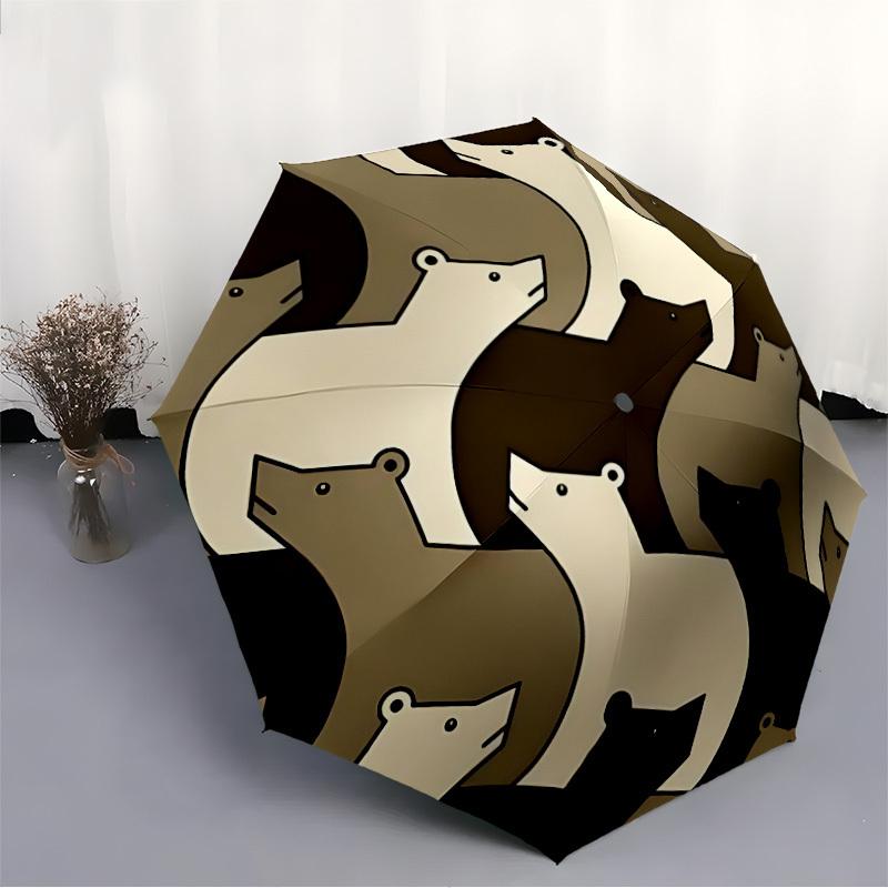 1pc Polar Bears Automatic Open/Close Umbrella - Compact Travel Umbrella, Gift for Birthdayyy251208196