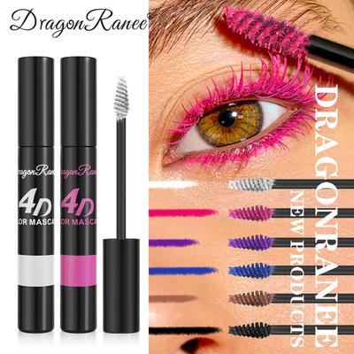 Máscara de pestañas 5D de volumen colorido, estilo duradero, azul, morado, rizado, alargador, resistente al agua, secado rápido, maquillaje de ojos, extensión de pestañas de seda