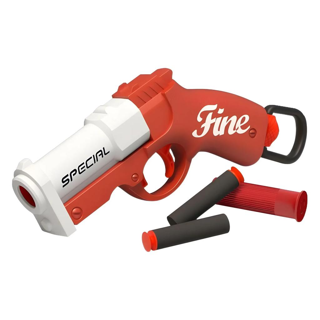 Mini ruční vytahovač kanónů odpalovač dětská kapesní kulová pistole Chlapecká hračka Pistole Nerf Kulky Měkká kulová pistole