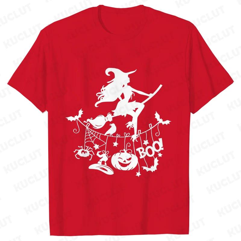 Witch Tee Tops TShirt Women Funny Halloween Print TShirt Spooky Vibes Casual Ladies Tshirt Summer Tshirt Female Tees Camisetas