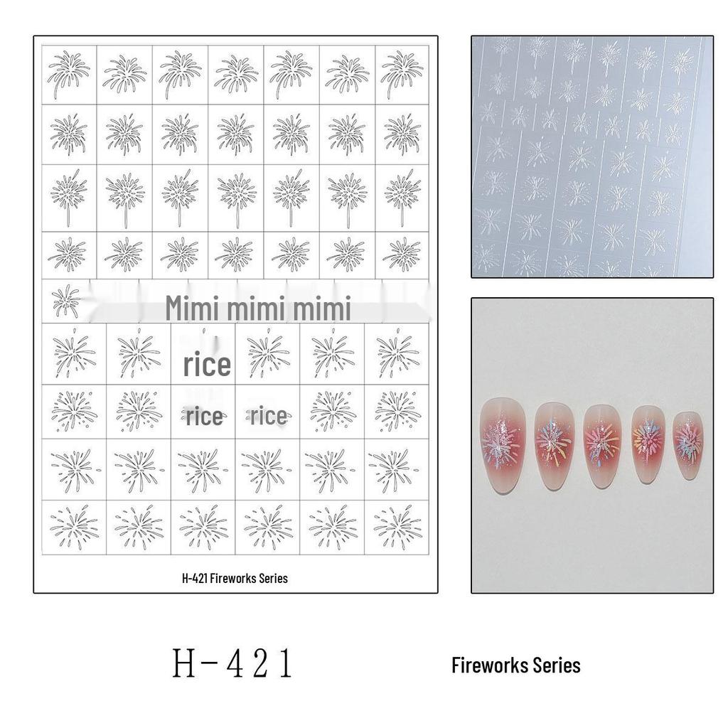 Butterfly & Stars Nail Art Stickers with Gradient & Chrome Effects