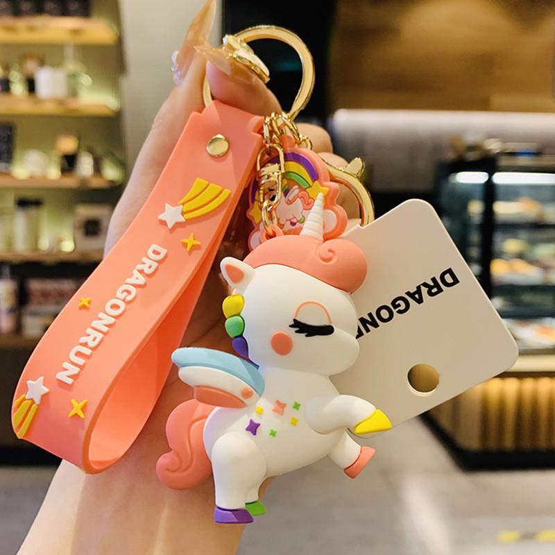 Adorable Unisex Unicorn Keychain Soft Silicone Durable Birthday Party Gift