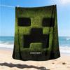 1pc Minecraft Outdoor Blanket Lightweight Flannel Throw For Travel, Camping, Livingroom, Couch, Chair Soft