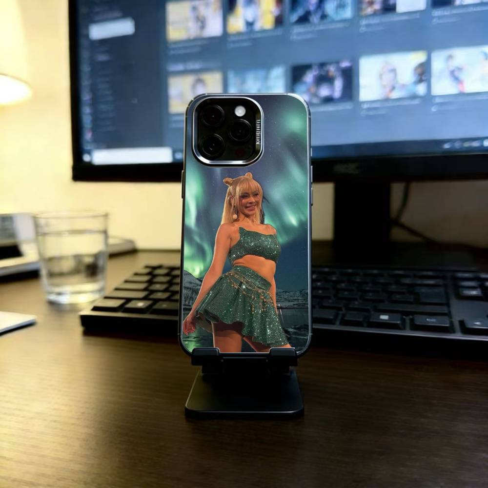 A-Ayliva Singer Phone Case For iPhone 17,16,15,14,13,12,11 Plus,Pro Max,XS,Colored Silver Plated Inside Cover