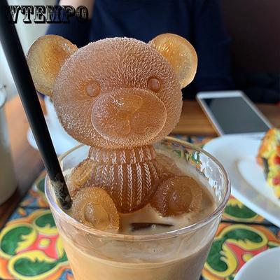 Ice Cube Homemade Silicone Moulds Milk Tea Coffee Bear Shape Moulds Chocolate Cake Ice Cube Homemade Tools