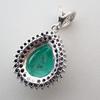 [Used] Pt900 Emerald/Diamond Pendant Top/j53-10