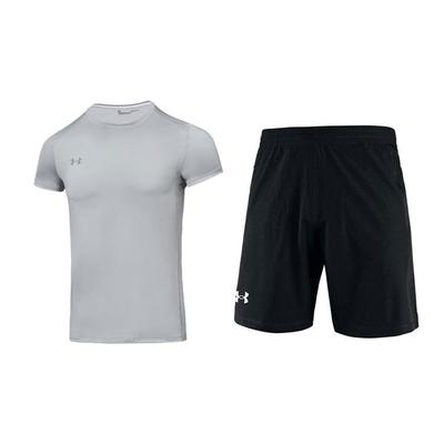 Breathable Comfortable Crew Neck Short Sleeve T-Shirt And Versatile Mid-Rise Shorts Casual Sports Set Men Sets 23500506-011+22500214-001