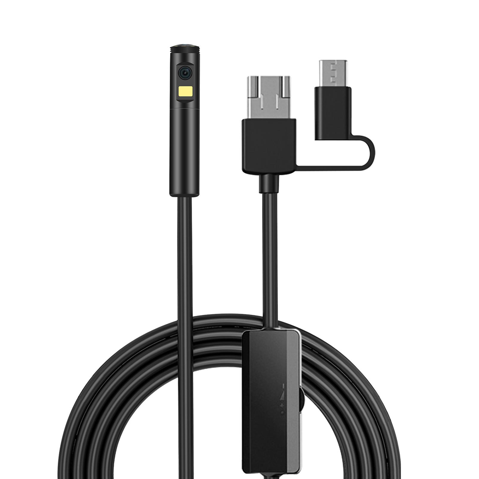 

Промышленная эндоскопическая камера для проверки бороскопа 3 в 1 замене интерфейса для типа-C/Android/