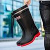 High-end Rain Shoes Men's Closed Rainproof Waterproof Shoes High Rain Boots Takeaway Rider Special Rubber Shoes Fishing Shoes
