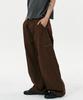 DEEP SENSE Side Zip Pocket Curved Pants - Brown