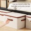 Atmungsaktive Aufbewahrungsbox aus Baumwolle und Leinen mit staubdichtem Deckel mit Reißverschluss für Kleidung, Bettwäsche, Heimorganisationsbedarf