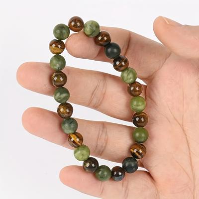 Prosperity Fashion Unisex Attracts Wealth Ababusive Stretchable 1PC Jewelry Gift Tiger Eye Stone Bracelet  Handmade