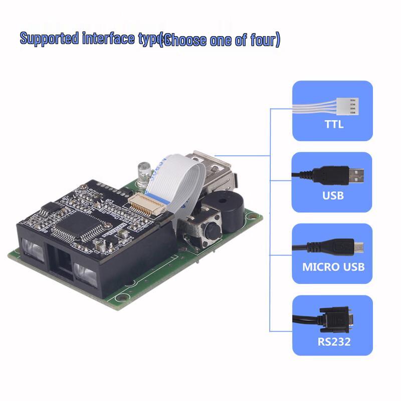 YHDAA M500 1D Embedded Red Light Barcode Scanner Module