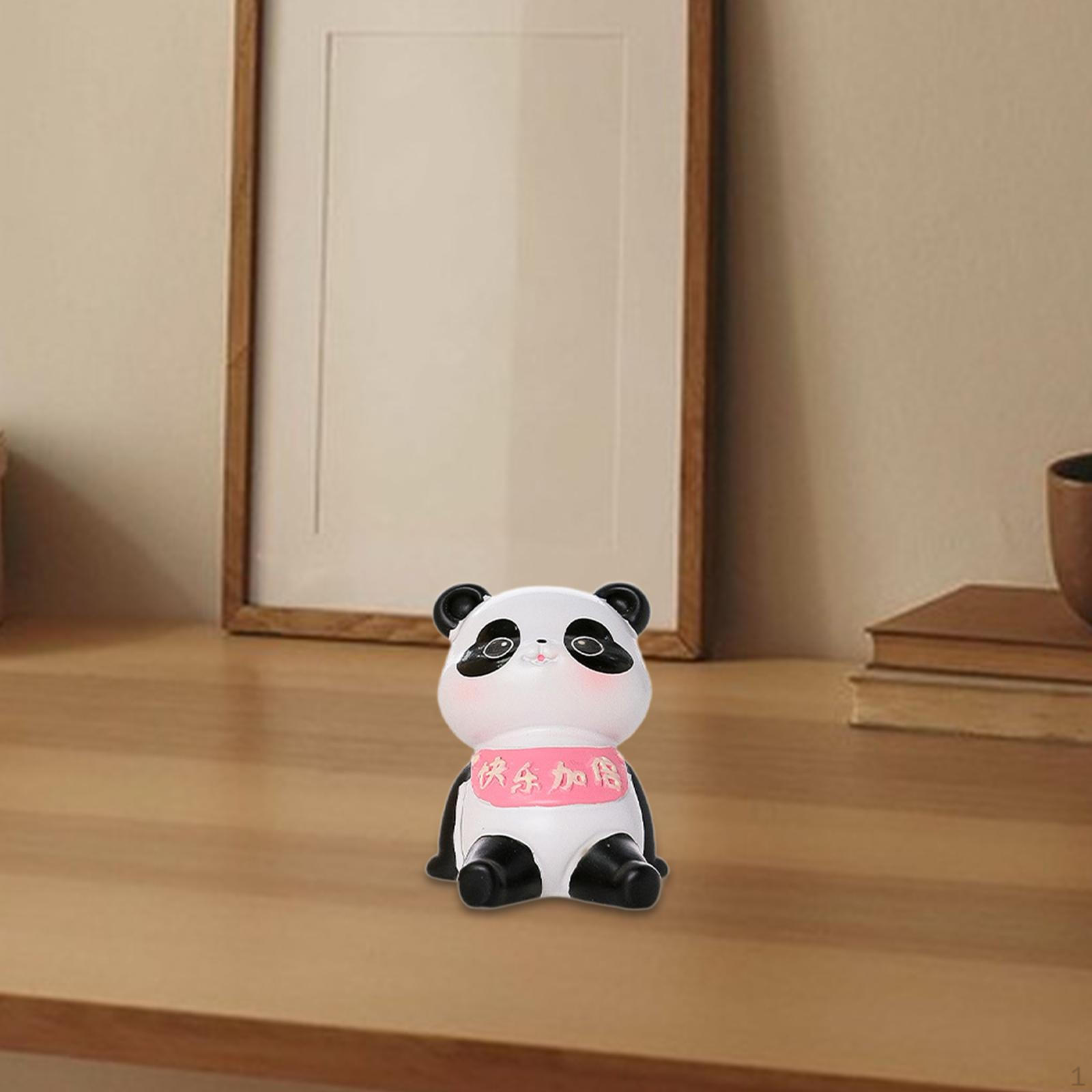 

Decorative Panda Figurine for Table, Car Dashboard, Small Statuette, Centerpiece, Mantelpiece Style G