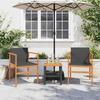 VidaXL Lot de 2 Chaises de Jardin, Sièges avec Accoudoirs, Fauteuils avec Dossier Patio, Moderne, Noir Résine Tressée et 368708