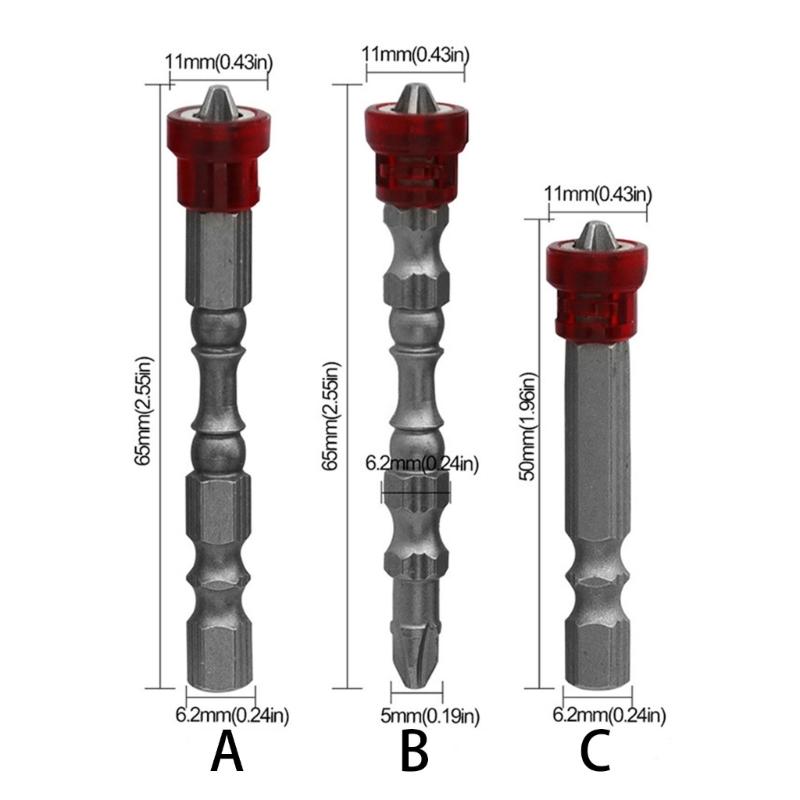 Metal Steel Double/Single Head Magnetic Screwdriver Bit With Improved Grip For Machinery Equipment And DIYer Projects