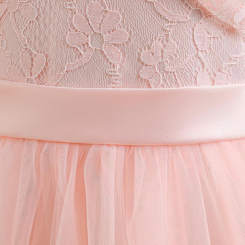 4-14 Jahre Tüll Spitze Blumenmädchen Kleid Kostüm Kinder Braut Ballkleid Prinzessin Kleid für Mädchen Hochzeit Party Erstkommunion Kleid