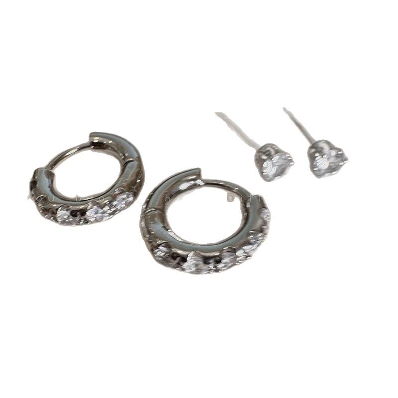 Earrings for Women: 2025 Stylish Double Piercing Circles – Light Luxury and High-End Summer Jewelry