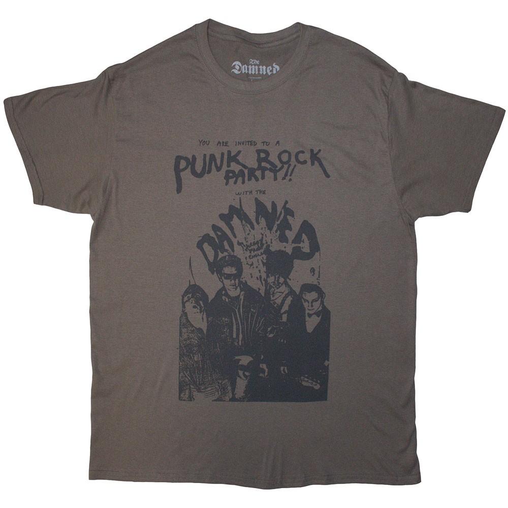 The Damned Party Flyer T-Shirt Grey New XXL