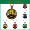 Harry Potter Hogwarts Crest Silver Necklace With Glass Pendant For Fans And Cosplay