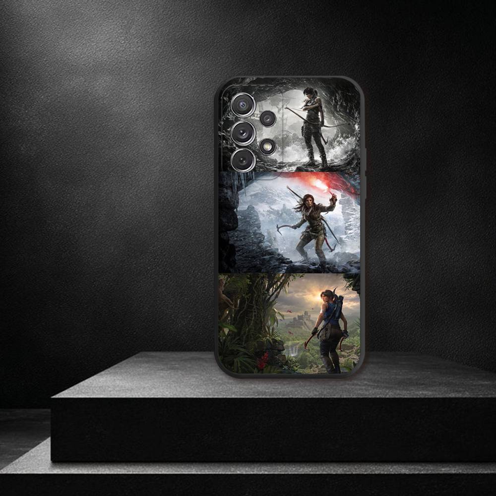 Cool L-Lara C-Croft Phone Case For Samsung S 25,24,23,22,30,21,10,9,Ultra,Plus,Lite,FE,4,5G Black Soft Case