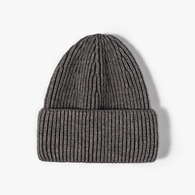Warm hat Wool hat Fashion monochrome light board Cold hat Autumn and winter students Outdoor knitted hat Fashion