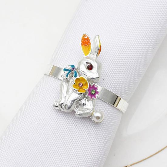 Serviette Ring Attractive Long Lasting Reusable Easter Rabbit Napkin Towel Home Supplies