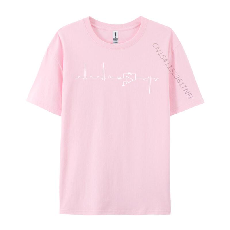 Electrical Engineering Heartbeat Inverter Custom Tshirts Discount Printing Cotton Men's Tops Tees Normal Top T-Shirts Wholesale