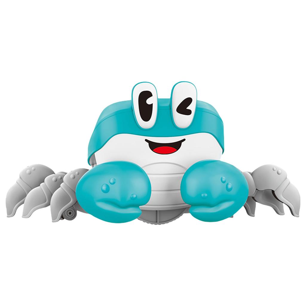 Obstacle Avoidance Crab Crawling Toy with Music & Light for Preschool Kid Toddler Crawl Learning Educational Sensory Toy