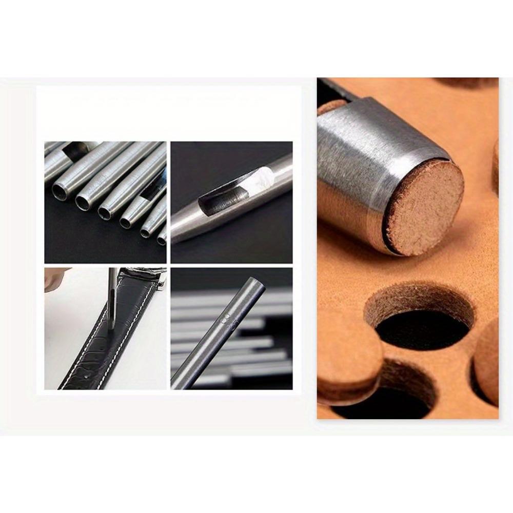 Leather Punching Round Punching Material Punching Hole Opening Diy Manual Leather Goods Punching Tools 0.5-6mm12 Sets