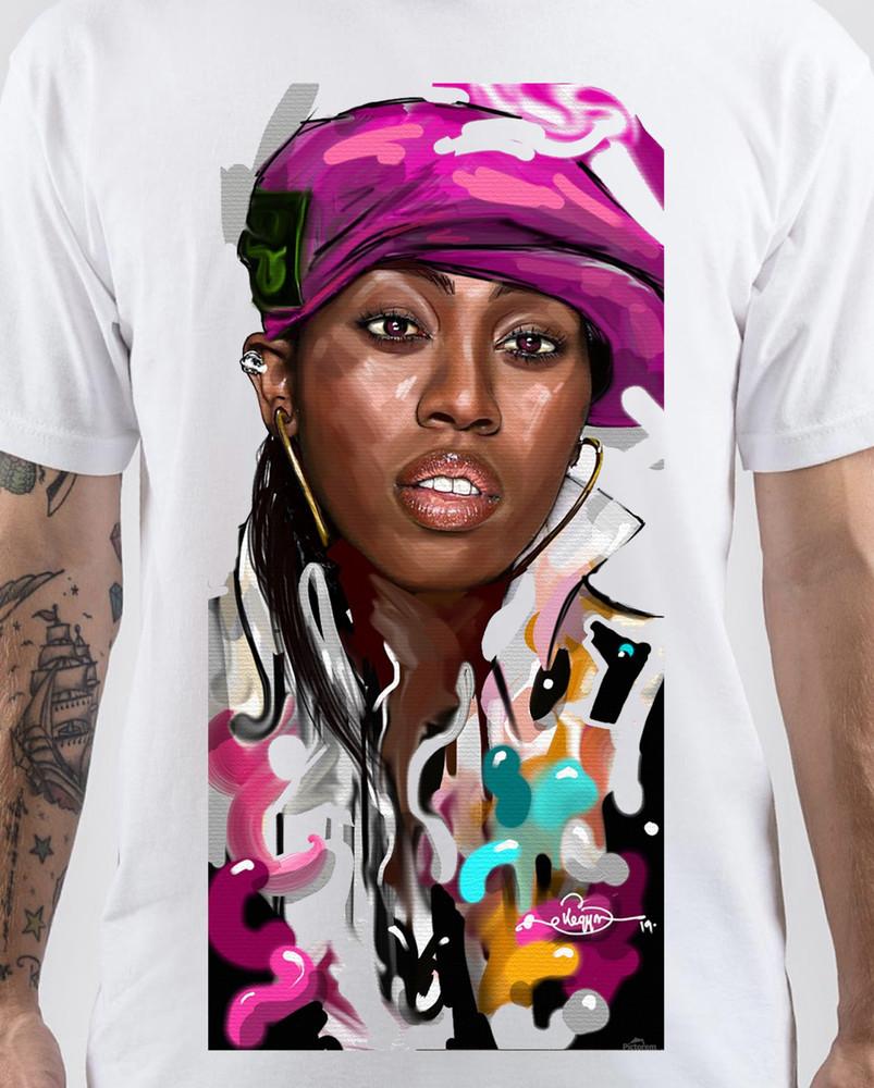 T-shirt artwork rapper Missy Elliott manica corta Tutte le taglie 1F187 T-Shirt Unisex