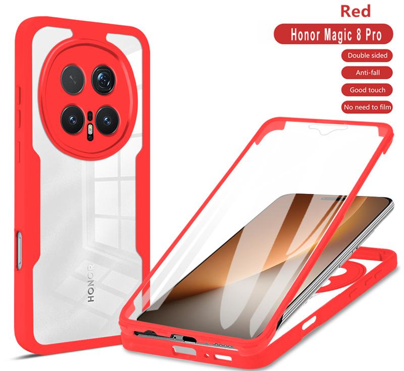 Fundas For Honor Magic 8 Pro 360 Full Body Screen Protector Transparent Case For Honor Magic8 Pro Silicone Slim Clear Cover Capa