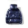 Cappotto invernale in cotone lucido da uomo stile coreano, colletto alto corto, taglia grande alla moda, 2022