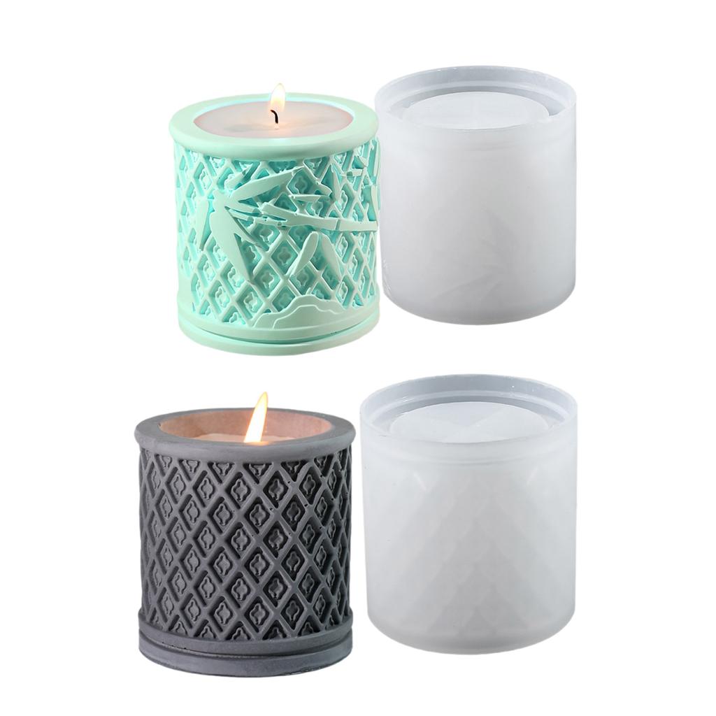 Bamboo Pen Holder Silicone Molds Resin Crafting Moulds Desk Organizers Moulds Silicone Storage Jar Molds for Pen Holder